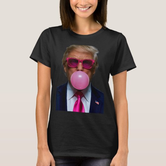 Nk Sungles Funny Donald Trump Nk Bubble Gum 2024  T-shirt (Voorkant)