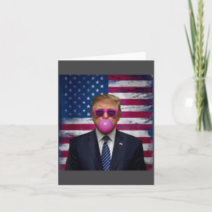 Nk Sungles Trump Bubble Gum 2024 Usa Vlag Vintage  Kaart