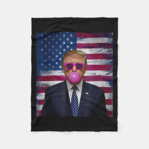 Nk Sungles Trump Bubble Gum 2024 Vlag van de VS Vi Fleece Deken