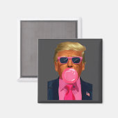 Nk Sungles Trump Bubble Gum 2024 Vote President Fu Magneet (Voorkant / Achterkant)
