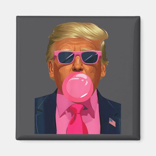 Nk Sungles Trump Bubble Gum 2024 Vote President Fu Magneet (Voorkant)
