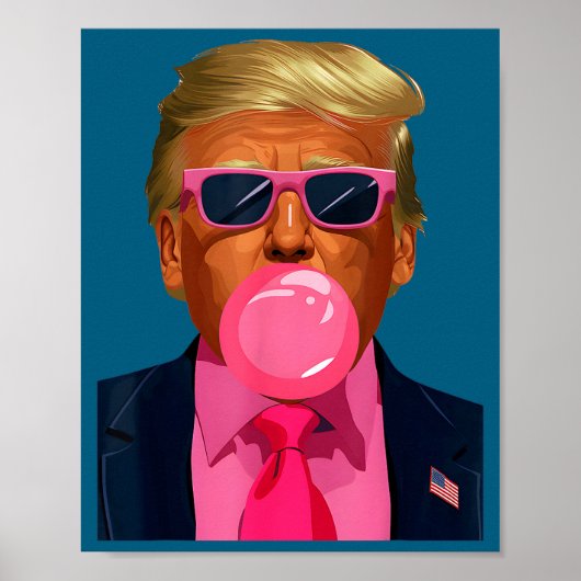 Nk Sungles Trump Bubble Gum 2024 Vote President Fu Poster (Voorkant)
