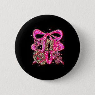 Nk Uit Borstkanker Voetbal Coquette Strik Moeder M Ronde Button 5,7 Cm