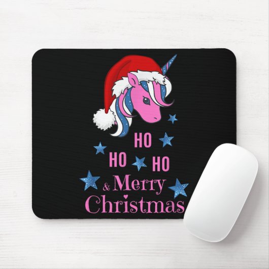Nk Unicorn Santa Merry Christmas  Muismat (Met muis)