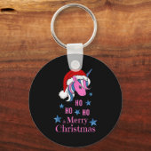 Nk Unicorn Santa Merry Christmas  Sleutelhanger (Voorkant)