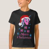 Nk Unicorn Santa Merry Christmas  T-shirt (Voorkant)