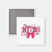 Nk Valentine Nurse Coquette Bow Cuds Favorite  Magneet (Voorkant / Achterkant)