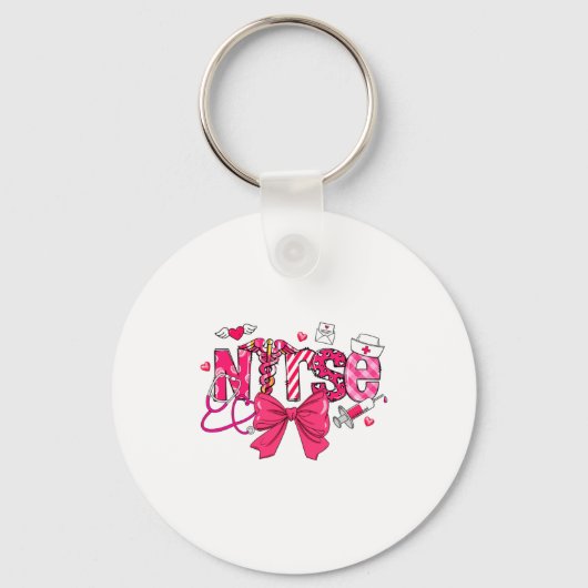 Nk Valentine Nurse Coquette Bow Cuds Favorite  Sleutelhanger (Voorkant)
