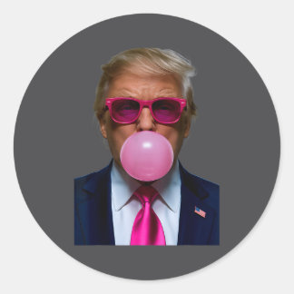 Nk Zonnebril Grappige Donald Trump Nk Kauwgom 2024 Ronde Sticker