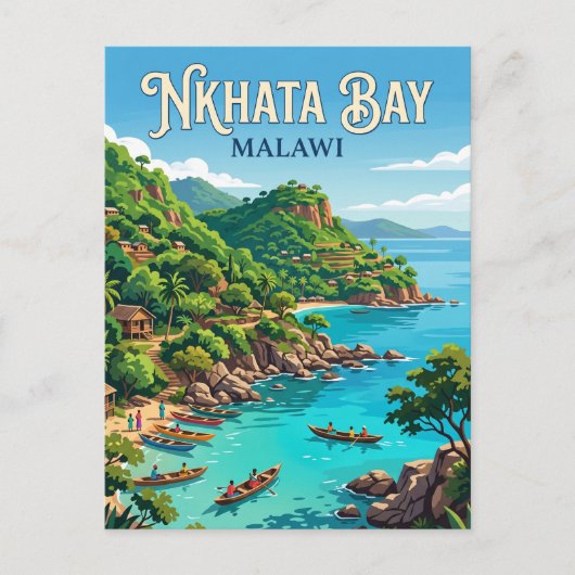 Nkhata Bay Malawi Briefkaart (Voorkant)