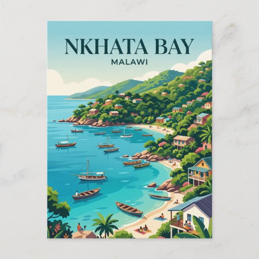 Nkhata Bay Malawi Briefkaart (Voorkant)