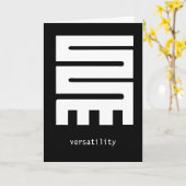 Nkyinkyim-Wenskaart Kaart (Gele Bloem)