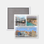 NL0037 Europa, Nederland, ABC-eilanden, koelkast Magneet (Voorkant / Achterkant)