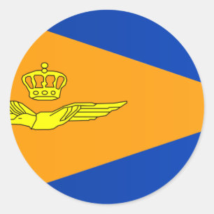 NL VLAG Luchtmacht, Nederland Ronde Sticker