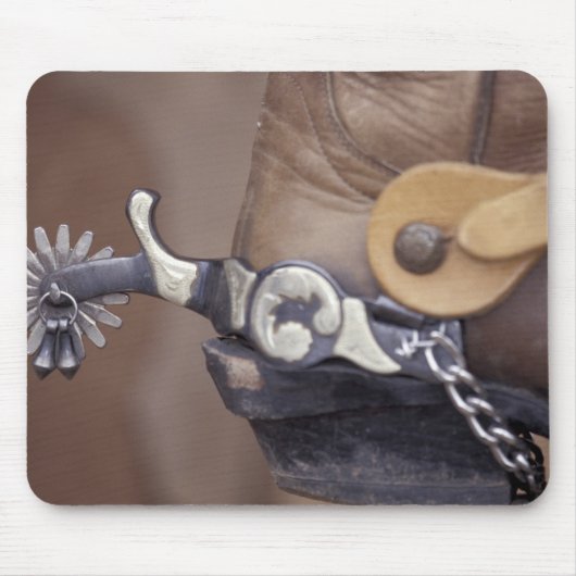 NL, VS, Texas, Lubbock Cowboy laars en spoor Muismat (Voorkant)