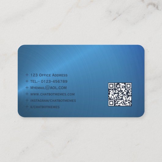 🤖NLP Engineer Chatbot Developer AI QR Code Kaarte Visitekaartje (Achterkant)