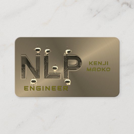 🤖NLP Engineer Chatbot Developer Conversational AI Visitekaartje (Voorkant)