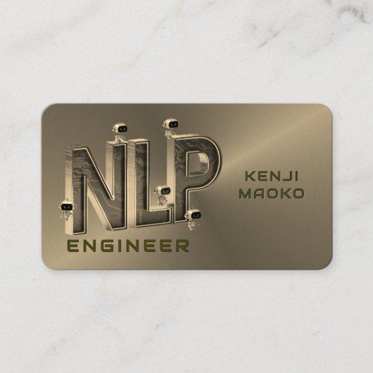 🤖NLP Engineer Chatbot Developer Conversational AI Visitekaartje (Voorkant)