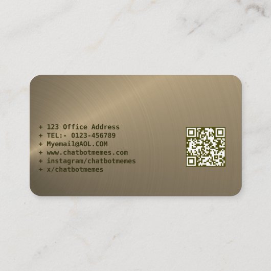 🤖NLP Engineer Chatbot Developer Conversational AI Visitekaartje (Achterkant)