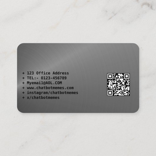 🤖NLP Engineer Chatbot Developer Conversational AI Visitekaartje (Achterkant)
