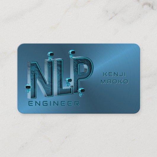 🤖NLP Engineer Chatbot Developer Conversational AI Visitekaartje (Voorkant)