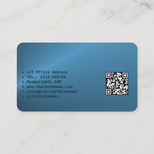 🤖NLP Engineer Chatbot Developer Conversational AI Visitekaartje (Achterkant)