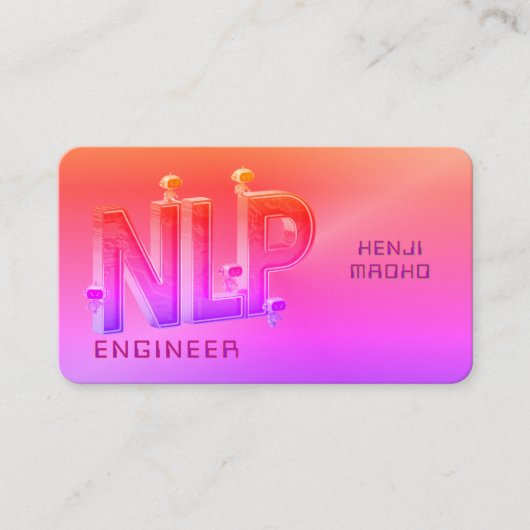 🤖NLP Engineer Chatbot Developer Conversational AI Visitekaartje (Voorkant)