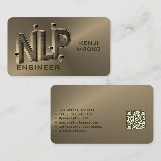 🤖NLP-ingenieur Chatbotontwikkelaar Conversational Visitekaartje (Voorkant / Achterkant)
