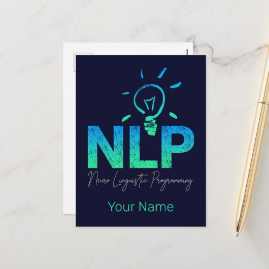 NLP Neuro-linguïstische programmeercoach en traine Feestdagenkaart (Voorkant / Achterkant in situ)