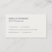 NLP Practitioner Professional Visitekaartje (Achterkant)