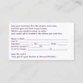 NM-donorkaart Visitekaartje (Achterkant)