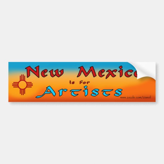 NM is voor kunstenaars Bumpersticker (Voorkant)