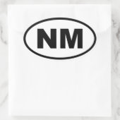 NM New Mexico Ovale Sticker (Tas)