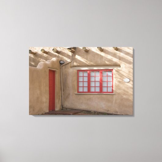 NM, New Mexico, Santa Fe, Canyon Road, legendarisc Canvas Afdruk (Voorkant)