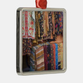 NM, New Mexico, Santa Fe, Navajo-kleding, Metalen Ornament (Rechts)