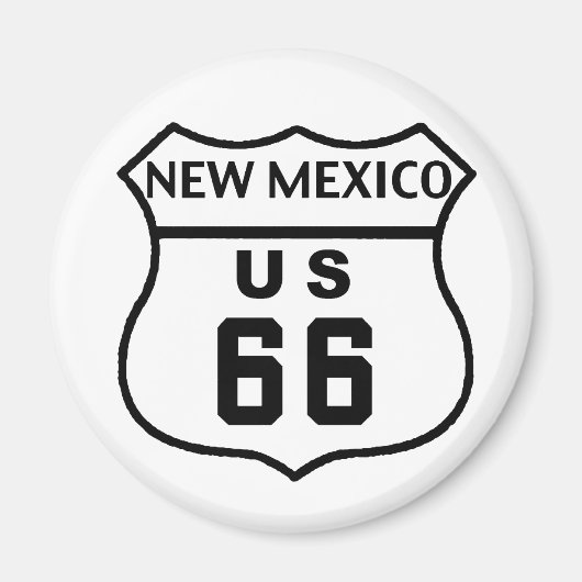 NM-route 66 Magneet (Voorkant)