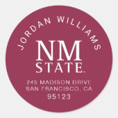 NM staat Ronde Sticker (Voorkant)