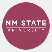 NM State University Ronde Sticker (Voorkant)