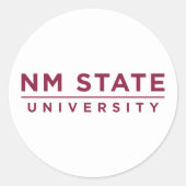 NM State University Ronde Sticker (Voorkant)
