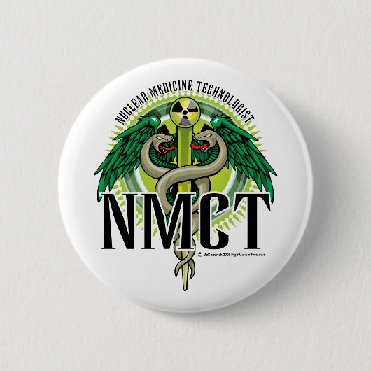 NMCT Caduceus Ronde Button 5,7 Cm (Voorkant)