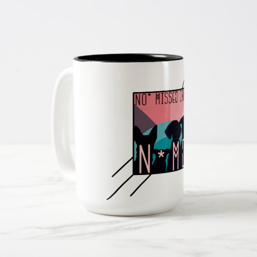 NMD-vierkant ontwerp Tweekleurige Koffiemok (Voorkant links)