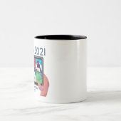 NMEA 2021 Logo - Transparante vaste activa Tweekleurige Koffiemok (Center)