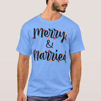 nMG4-kerstlucifers met vrolijk en gehuwd kerstfees T-shirt