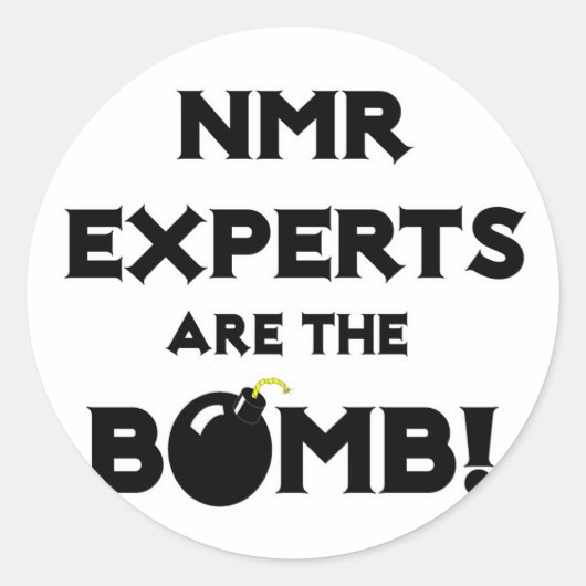 NMR-experts zijn de bom! Ronde Sticker (Voorkant)
