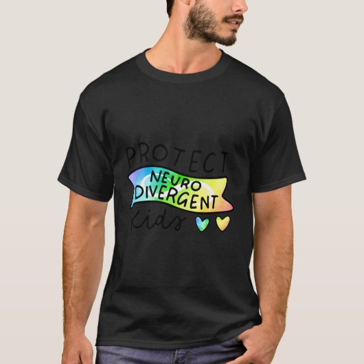 NN Protect Neurodivergent Rainbow Autisme T-shirt (Voorkant)