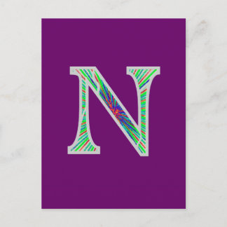 Nn Verlicht Monogram Briefkaart