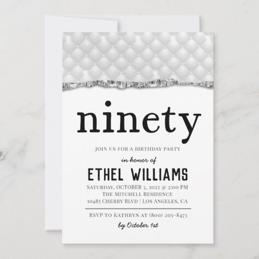 Nnegentiety Diamond Birthday Uitnodiging (Voorkant)