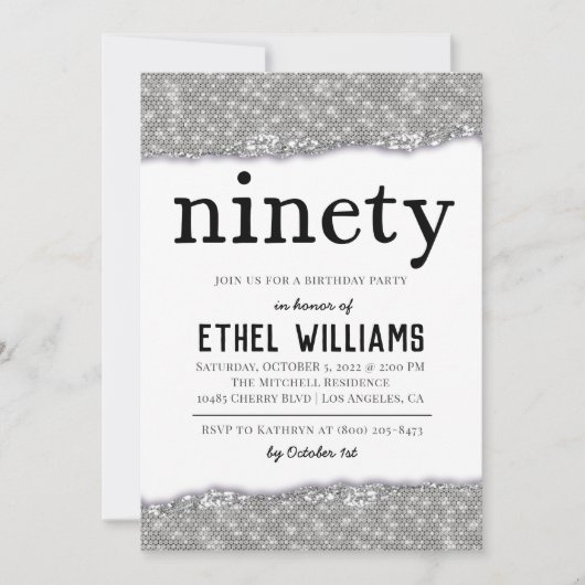 Nnegentiety Diamond Birthday Uitnodiging (Voorkant)