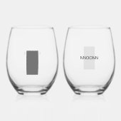 NNOONN SIMPLE LOGO CELL WINEGLASS WIJNGLAS ZONDER VOET (Achterkant)