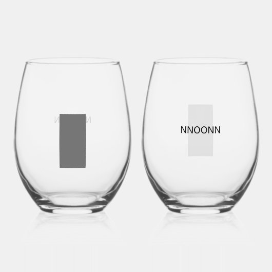 NNOONN SIMPLE LOGO CELL WINEGLASS WIJNGLAS ZONDER VOET (Achterkant)